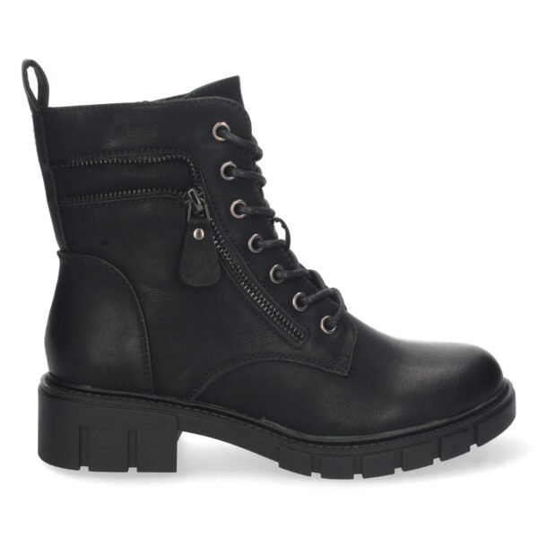 Botin Plano con Cremallera y Cordones - Imagen 2