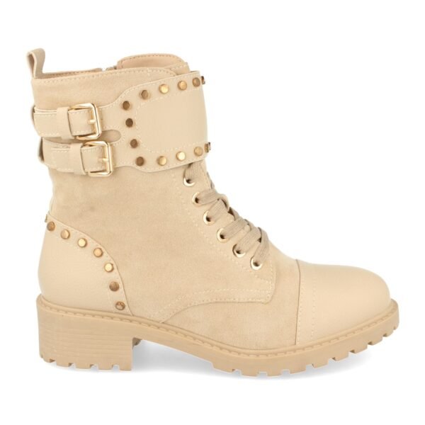 Botin de Tacon con Tachuelas y Cremallera