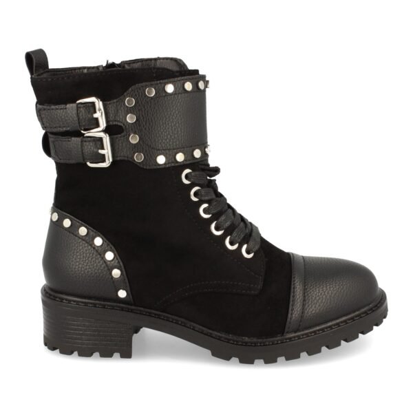 Botin de Tacon con Tachuelas y Cremallera