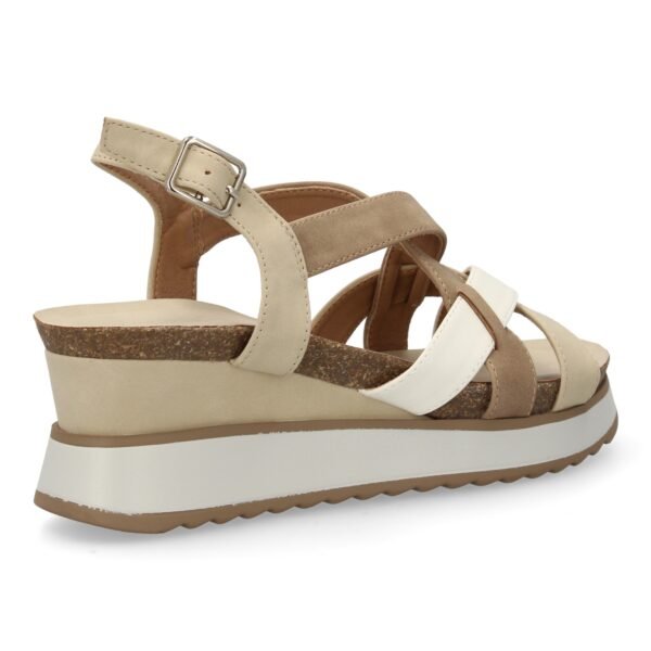 Sandalia de cu?a para mujer, comodas y elegantes, dise?o moderno con tiras entrelazadas - Imagen 5
