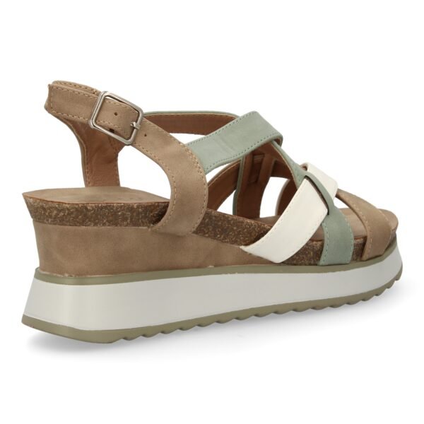 Sandalia de cu?a para mujer, comodas y elegantes, dise?o moderno con tiras entrelazadas - Imagen 4