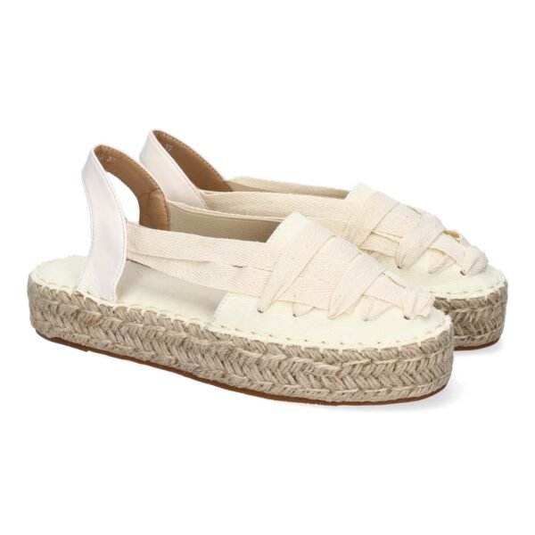 Alpargata Plana Estilo Valenciana para Mujer con Yute, Comodas y Elegantes, Dise?o Moderno con Cintas