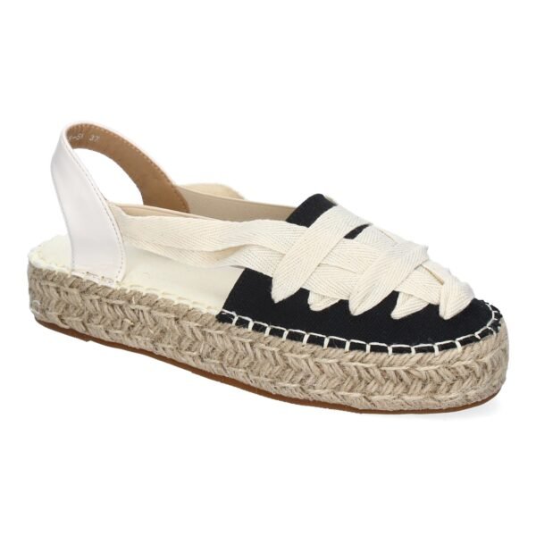 Alpargata Plana Estilo Valenciana para Mujer con Yute, Comodas y Elegantes, Dise?o Moderno con Cintas - Imagen 3