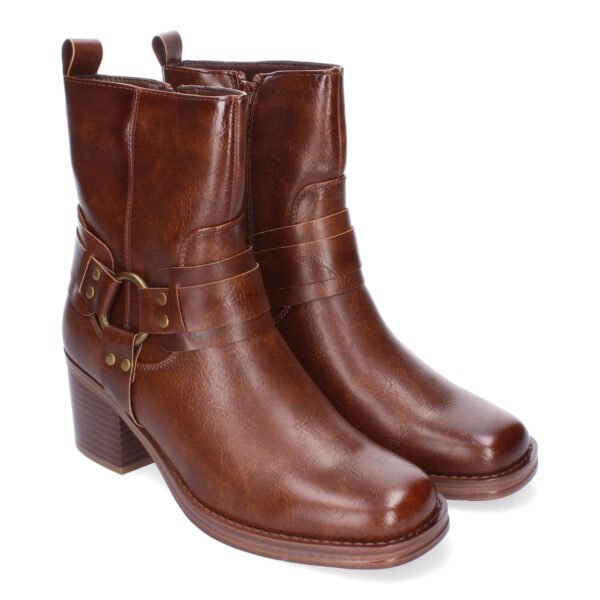 Botines de Tac?n para Mujer, Elegantes Adorno de Hebilla