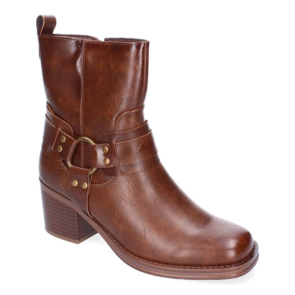 Botines de Tac?n para Mujer, Elegantes Adorno de Hebilla - Imagen 3