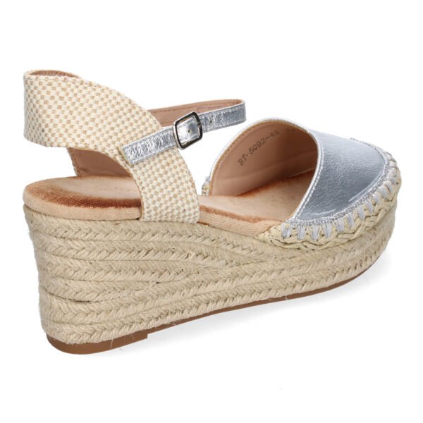 Sandalia de Cu?a de Yute para Mujer, Comodas y Elegantes con Detalles Trenzados - Imagen 4