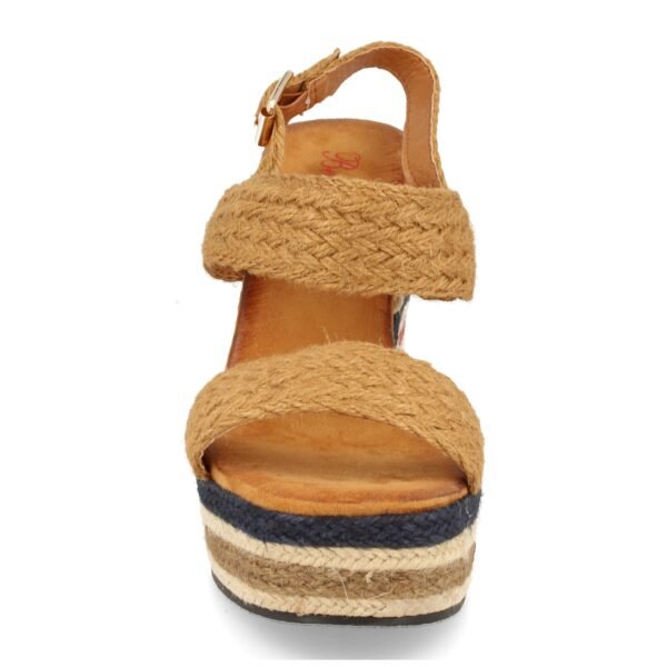 Sandalia de Cu?a con Yute Multicolor y Hebillas - Imagen 3