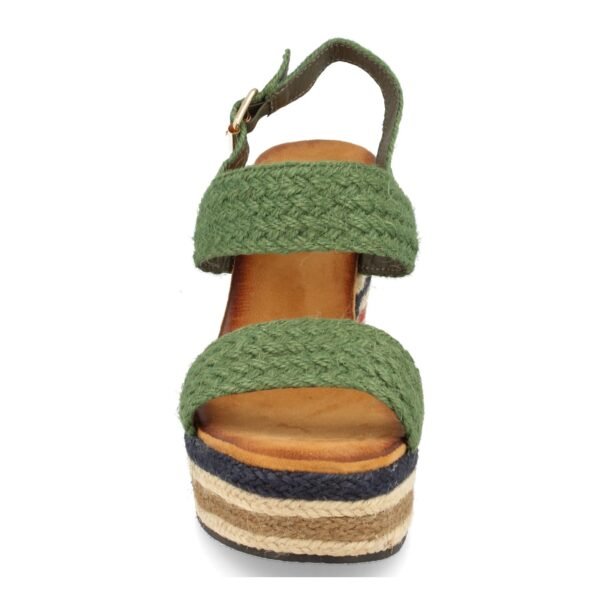 Sandalia de Cu?a con Yute Multicolor y Hebillas - Imagen 3