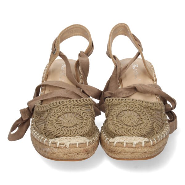 Sandalia de Cu?a con Cordones - Imagen 4