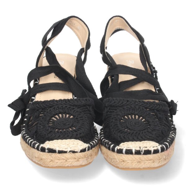 Sandalia de Cu?a con Cordones - Imagen 4