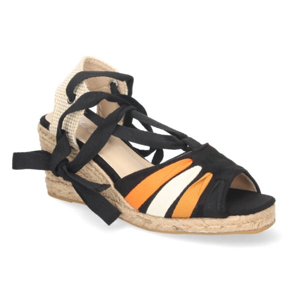 Sandalia de Cu?a con Cordones - Imagen 3
