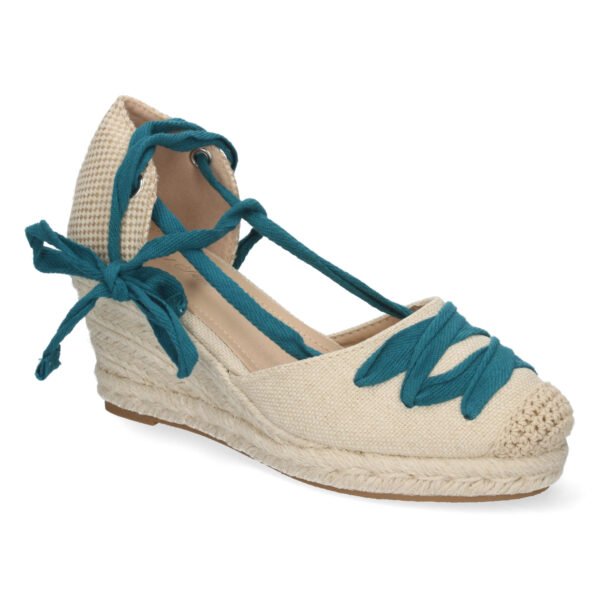 Sandalia de Cu?a con Cordones - Imagen 3
