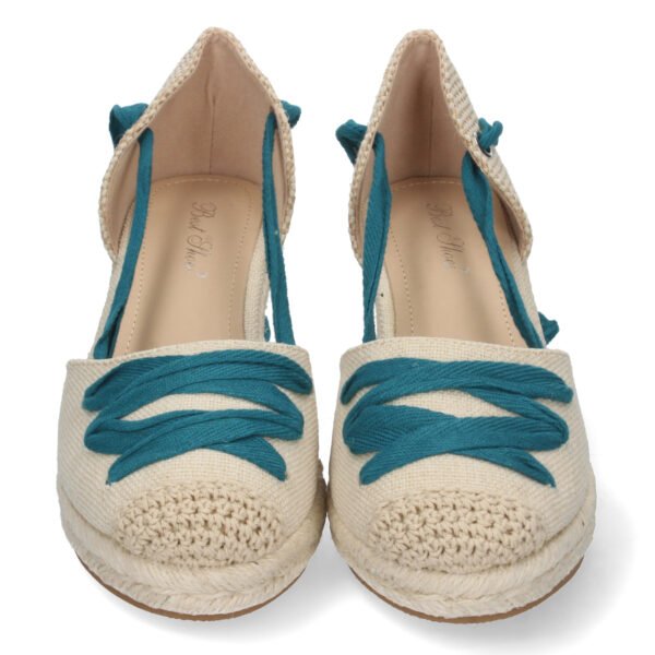 Sandalia de Cu?a con Cordones - Imagen 4