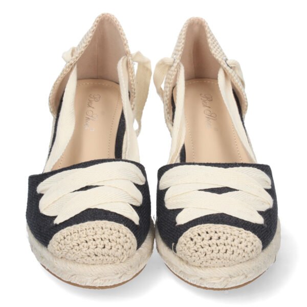 Sandalia de Cu?a con Cordones - Imagen 4