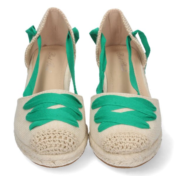 Sandalia de Cu?a con Cordones - Imagen 4