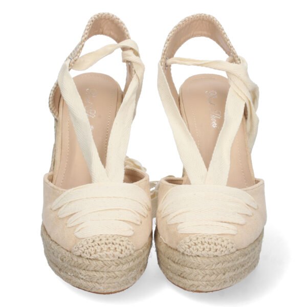 Sandalia de Cu?a con Cordones - Imagen 3