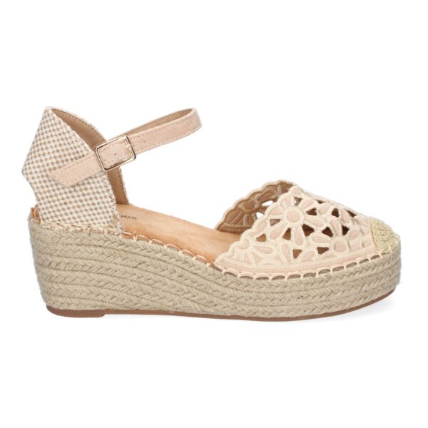Sandalia de Cu?a de Yute para Mujer, Comodas y Elegantes, Dise?o Floral Bordado - Imagen 2