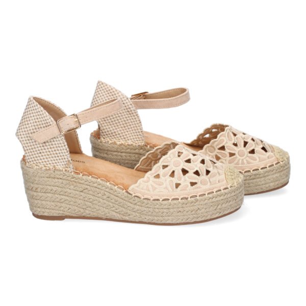 Sandalia de Cu?a de Yute para Mujer, Comodas y Elegantes, Dise?o Floral Bordado - Imagen 5