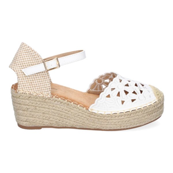 Sandalia de Cu?a de Yute para Mujer, Comodas y Elegantes, Dise?o Floral Bordado - Imagen 2