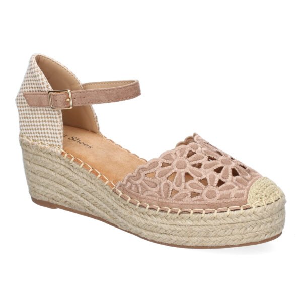 Sandalia de Cu?a de Yute para Mujer, Comodas y Elegantes, Dise?o Floral Bordado - Imagen 3
