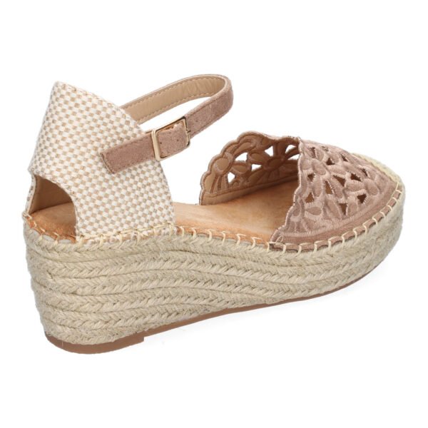 Sandalia de Cu?a de Yute para Mujer, Comodas y Elegantes, Dise?o Floral Bordado - Imagen 4