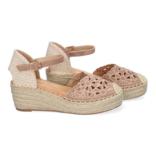Sandalia de Cu?a de Yute para Mujer, Comodas y Elegantes, Dise?o Floral Bordado - Imagen 5