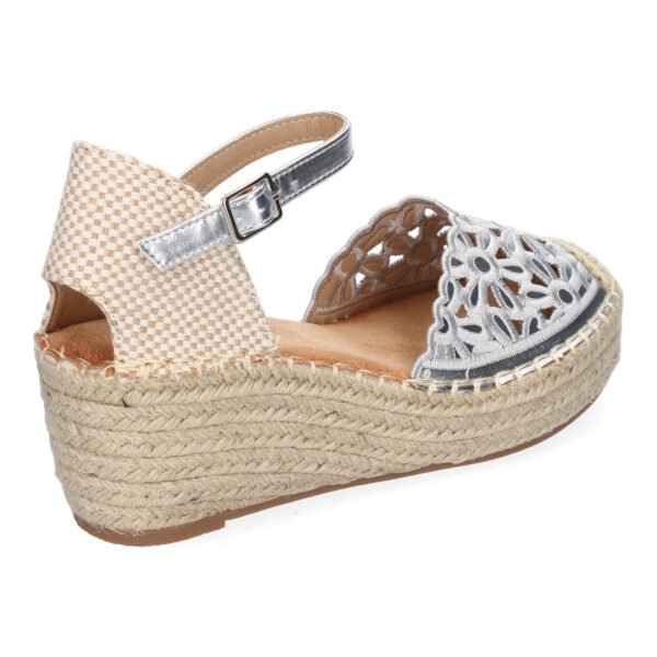 Sandalia de Cu?a de Yute para Mujer, Comodas y Elegantes, Dise?o Floral Bordado - Imagen 4