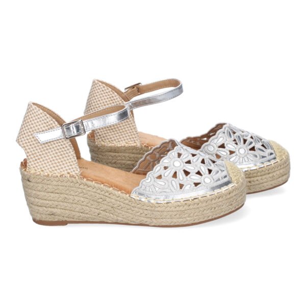 Sandalia de Cu?a de Yute para Mujer, Comodas y Elegantes, Dise?o Floral Bordado - Imagen 5