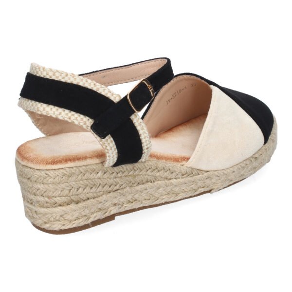 Sandalia de Cu?a de Yute para Mujer, Comodas y Elegantes, Dise?o Moderno con Tira Decorativa - Imagen 4