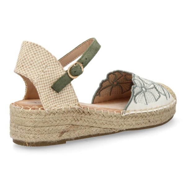 Sandalia de cu?a de yute para mujer, comodas y elegantes, dise?o de flores - Imagen 5