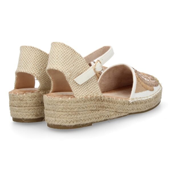 Sandalia de cu?a de yute para mujer, comodas y elegantes, dise?o de flores - Imagen 5