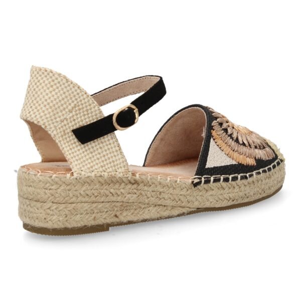 Sandalia de cu?a de yute para mujer, comodas y elegantes, dise?o de flores - Imagen 5