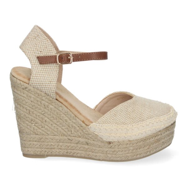 Sandalia de Cu?a con Plataforma de Yute, Hebilla Ajustable - Imagen 2