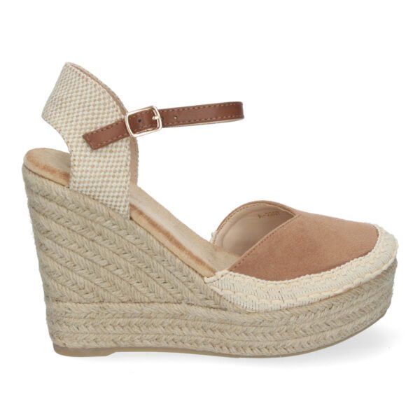 Sandalia de Cu?a con Plataforma de Yute, Hebilla Ajustable - Imagen 2