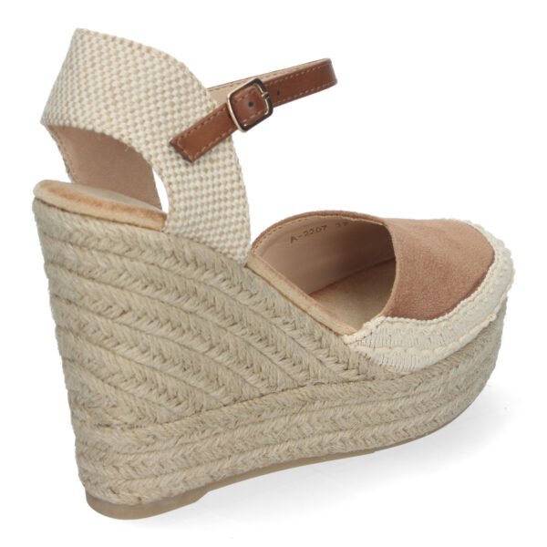 Sandalia de Cu?a con Plataforma de Yute, Hebilla Ajustable - Imagen 3