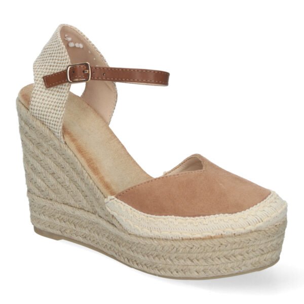 Sandalia de Cu?a con Plataforma de Yute, Hebilla Ajustable - Imagen 4