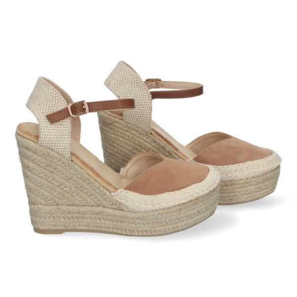 Sandalia de Cu?a con Plataforma de Yute, Hebilla Ajustable - Imagen 5