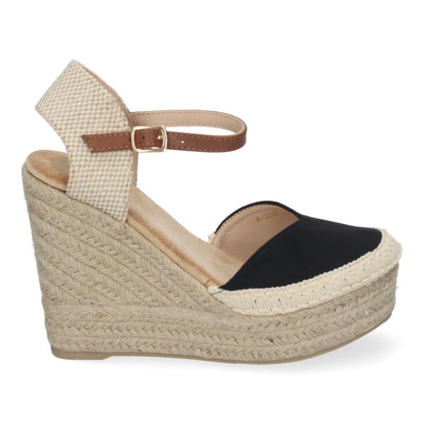 Sandalia de Cu?a con Plataforma de Yute, Hebilla Ajustable - Imagen 2