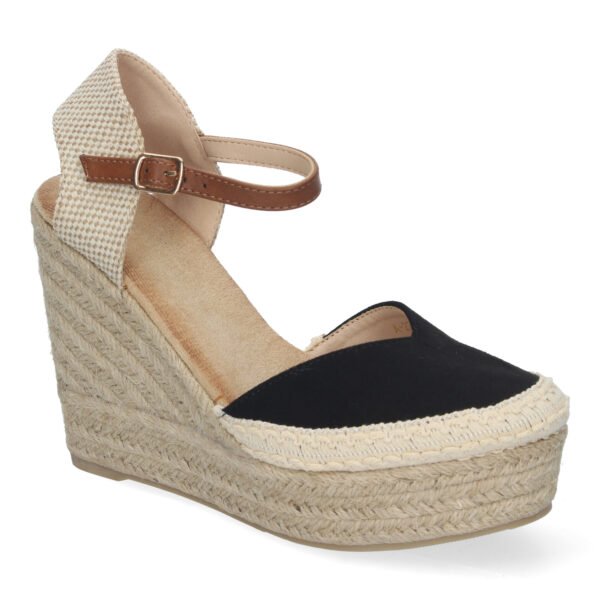 Sandalia de Cu?a con Plataforma de Yute, Hebilla Ajustable - Imagen 3