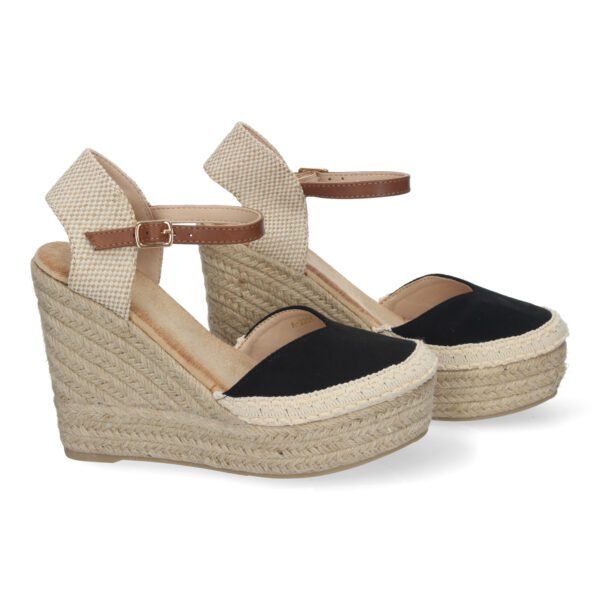 Sandalia de Cu?a con Plataforma de Yute, Hebilla Ajustable - Imagen 5