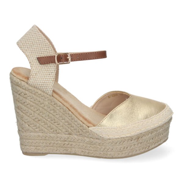 Sandalia de Cu?a con Plataforma de Yute, Hebilla Ajustable - Imagen 2