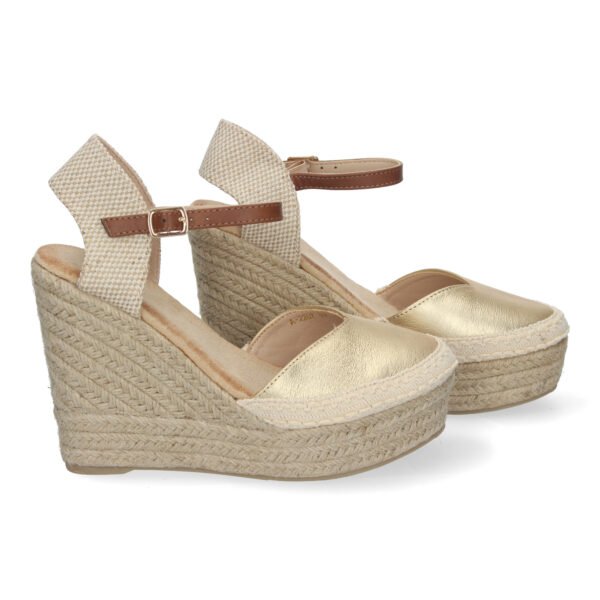 Sandalia de Cu?a con Plataforma de Yute, Hebilla Ajustable - Imagen 5