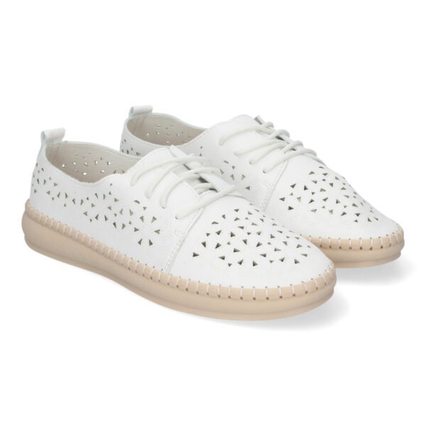 Zapato Casual De Mujer Estilo Oxford, Dise?o Calado