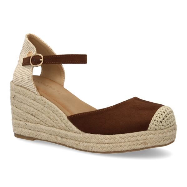 Sandalia de cu?a de yute para mujer, comodas y elegantes dise?o moderno con el yute en el mismo tono - Imagen 3