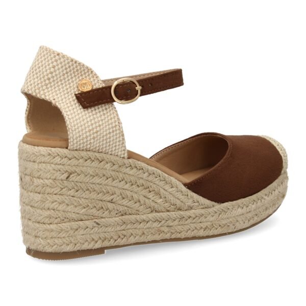 Sandalia de cu?a de yute para mujer, comodas y elegantes dise?o moderno con el yute en el mismo tono - Imagen 4