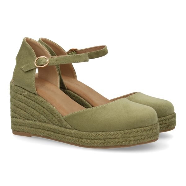 Sandalia de cu?a de yute para mujer, comodas y elegantes dise?o moderno con el yute en el mismo tono
