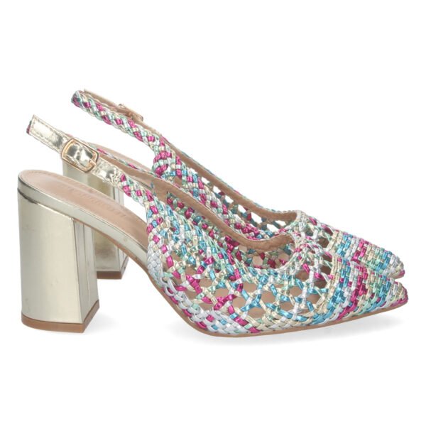 Zapato de Tacon Entrelazado con Hebilla