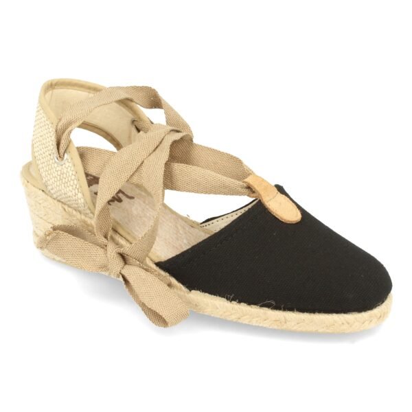 Sandalia de Cu?a con Yute y Cordones - Imagen 3