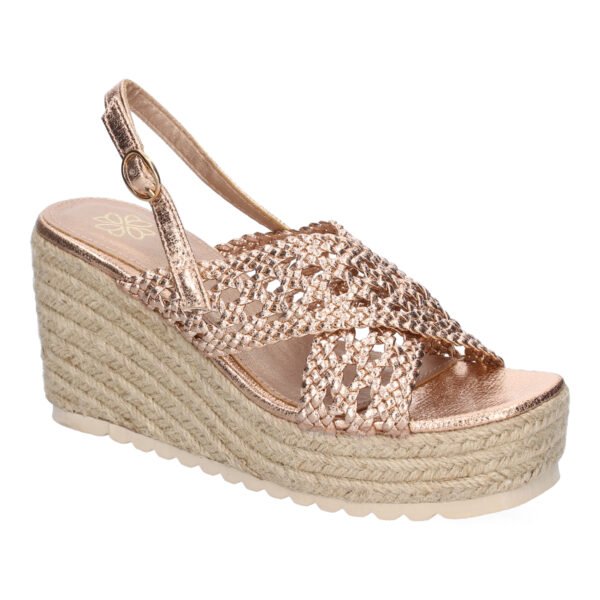 Sandalia de Cu?a de Yute para Mujer, Comodas y Elegantes, Dise?o Trenzado en la Pala - Imagen 3