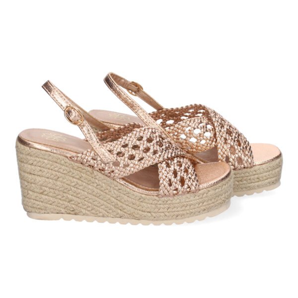Sandalia de Cu?a de Yute para Mujer, Comodas y Elegantes, Dise?o Trenzado en la Pala - Imagen 5